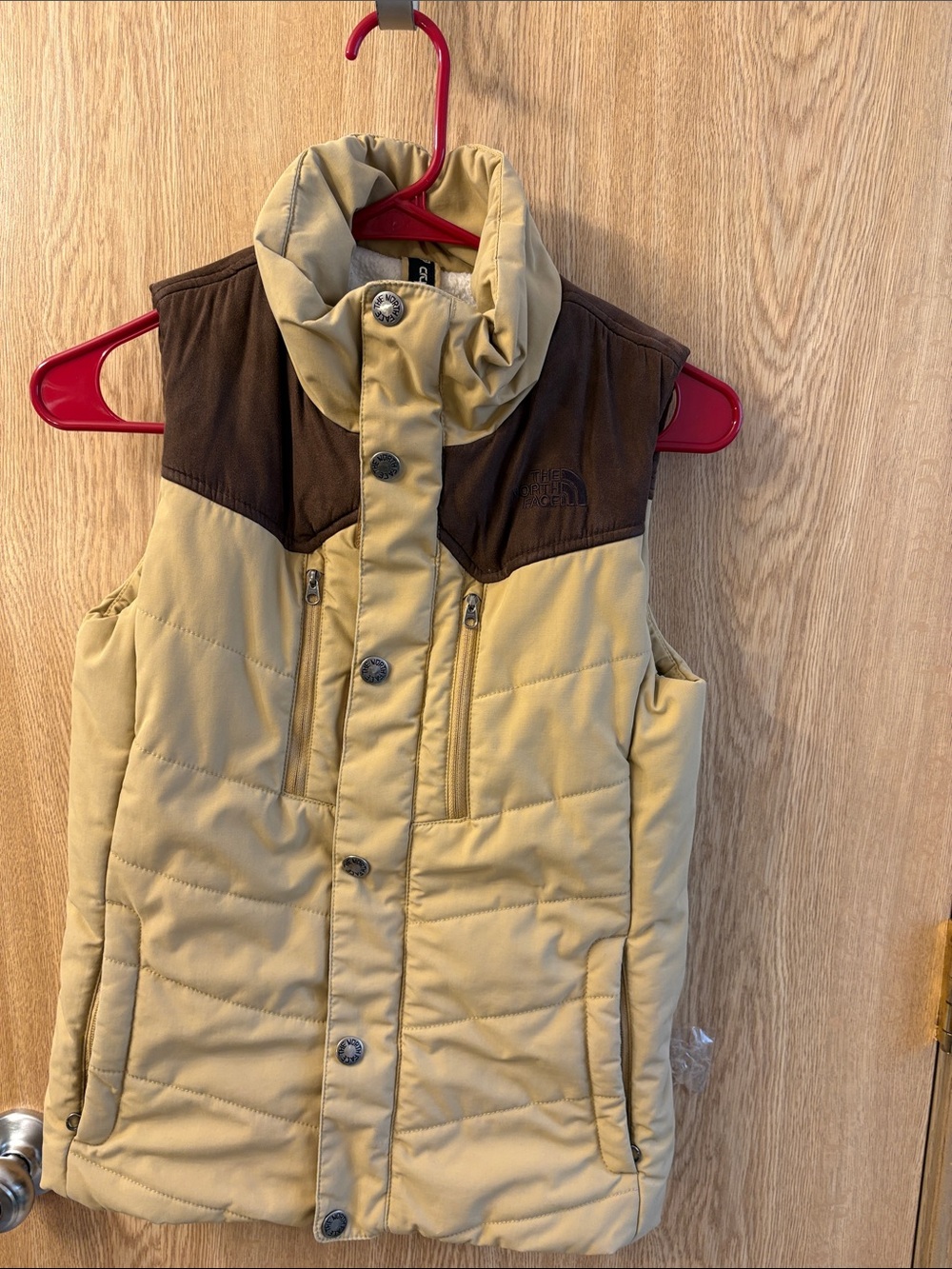 The North Face Tan and Brown Vest